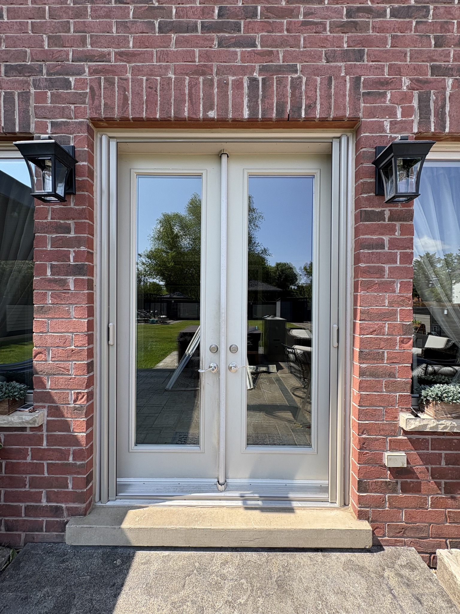 After professional Mirage retractable screen installation with clean frame and fit
